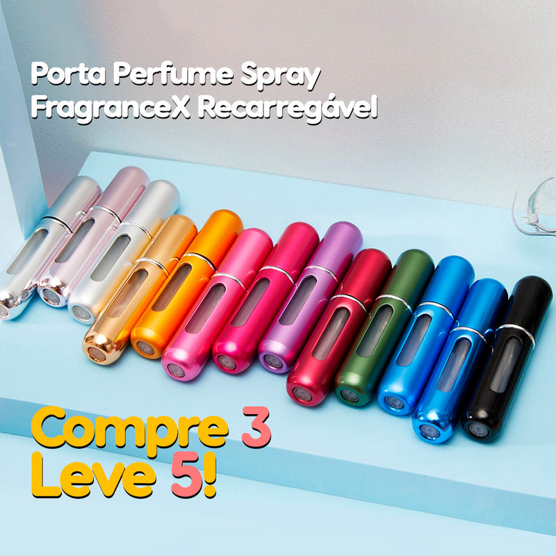 Porta Perfume Spray FragranceX Recarregável - Compre 3 Leve 5 🔥 😍